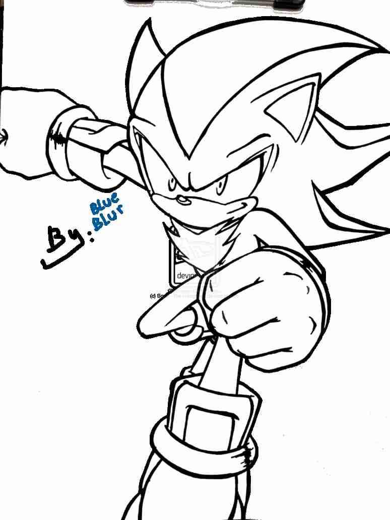 774x1032 Shadow The Hedgehog Coloring Pages Paint