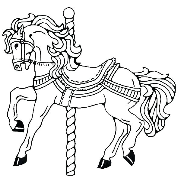 600x612 Horse Colorings Carousel Horse Coloring Pages Paint Horse