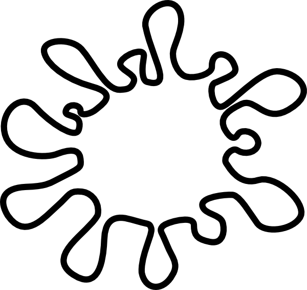 600x566 Paint Splatter Coloring Page