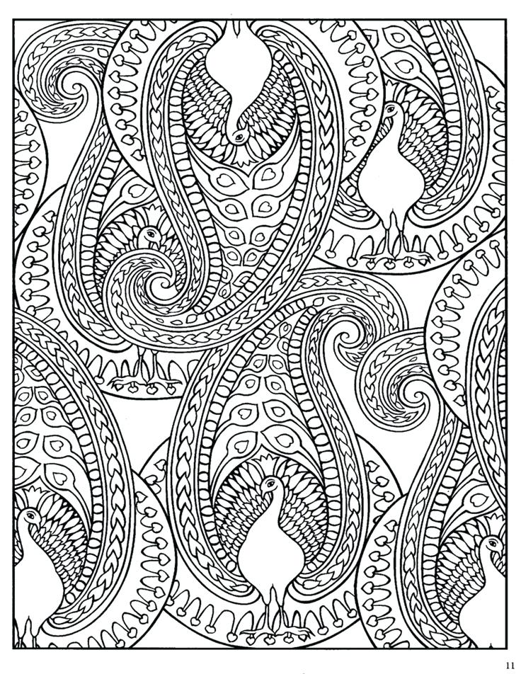 736x952 Color Pages Of Animals Paisley Design Coloring Pages Animals Via