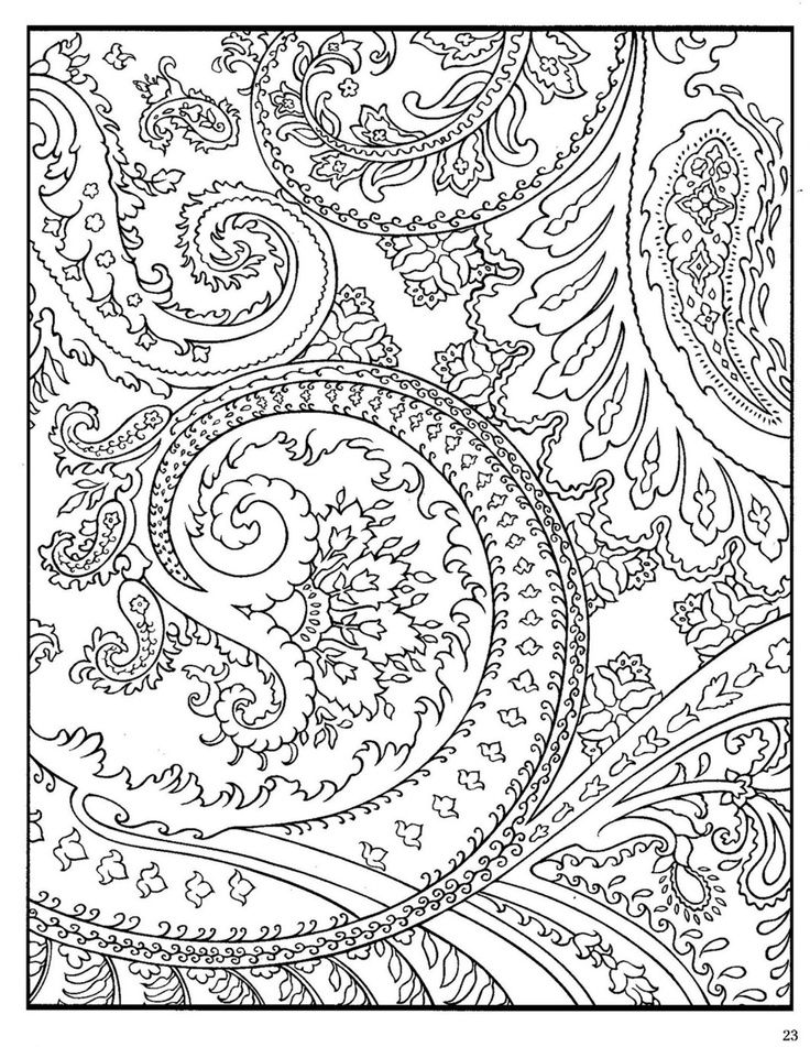 736x951 Paisley Coloring Pages Free