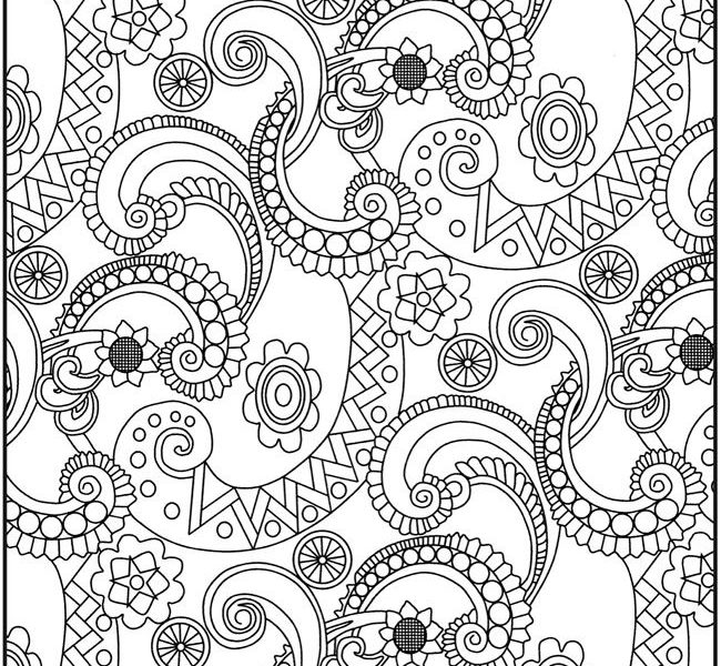 650x600 Paisley Print Coloring Pages Free Printable Paisley Coloring Pages