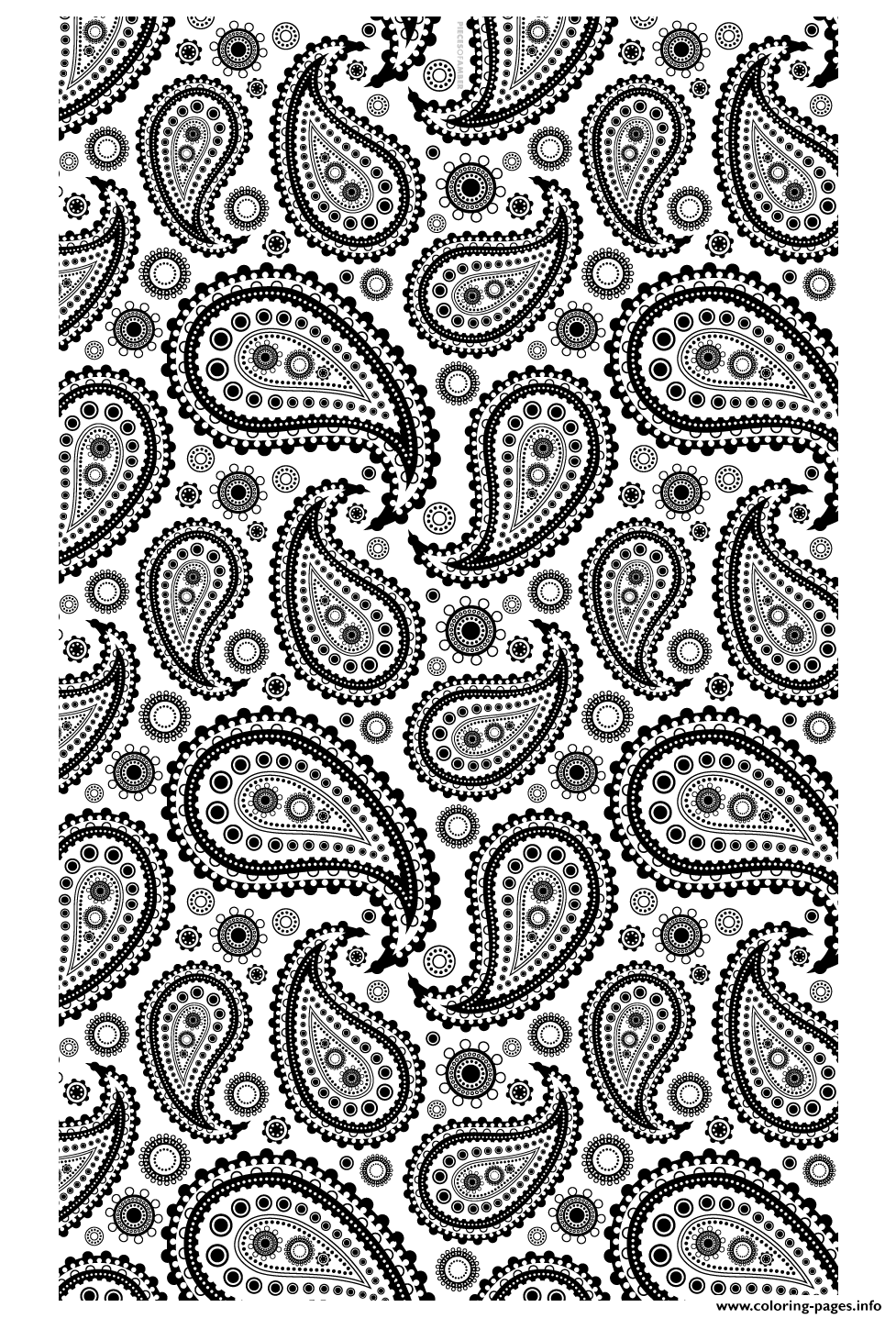 977x1437 Adult Paisley Coloring Pages Printable