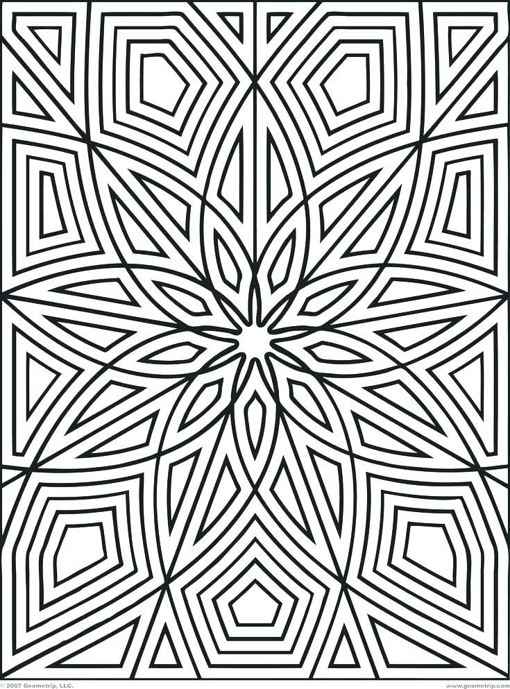 735x993 Coloring Design Pages Geometric Pattern Coloring Pages Free