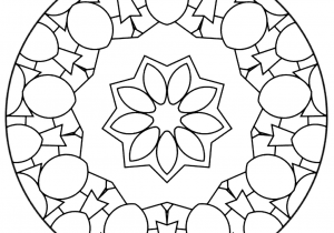 300x210 Easy Mandala Coloring Pages