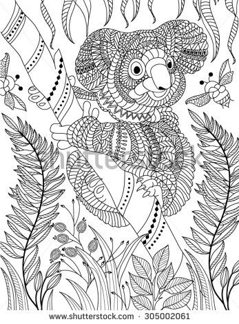 347x470 Paisley Peacock Coloring Pages