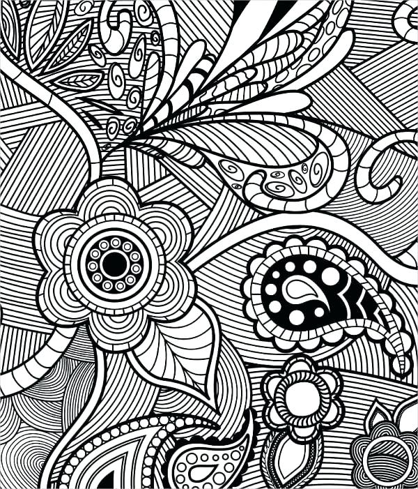600x701 New Pattern Coloring Pages For Adults Or Paisley Pattern Coloring