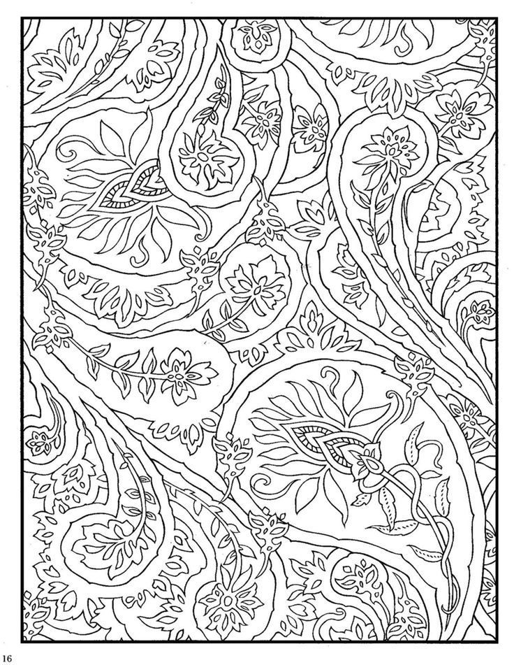 736x951 Paisley Designs Coloring Book