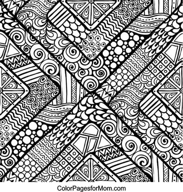 640x674 Pattern Coloring Pages For Adults Paisley Hearts And Flowers Anti