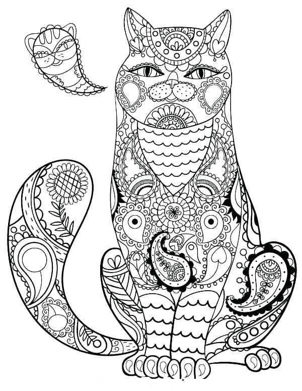 600x776 Adult Coloring Pages Free Coloring Pages Of A Cat Free Printable
