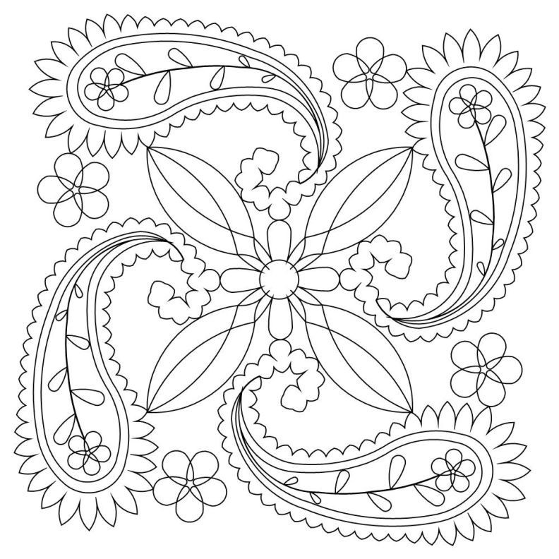 792x792 Printable Paisley Coloring Pages Many Interesting Cliparts