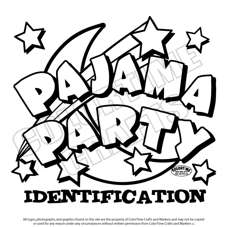 794x794 Pajama Party Coloring Pages