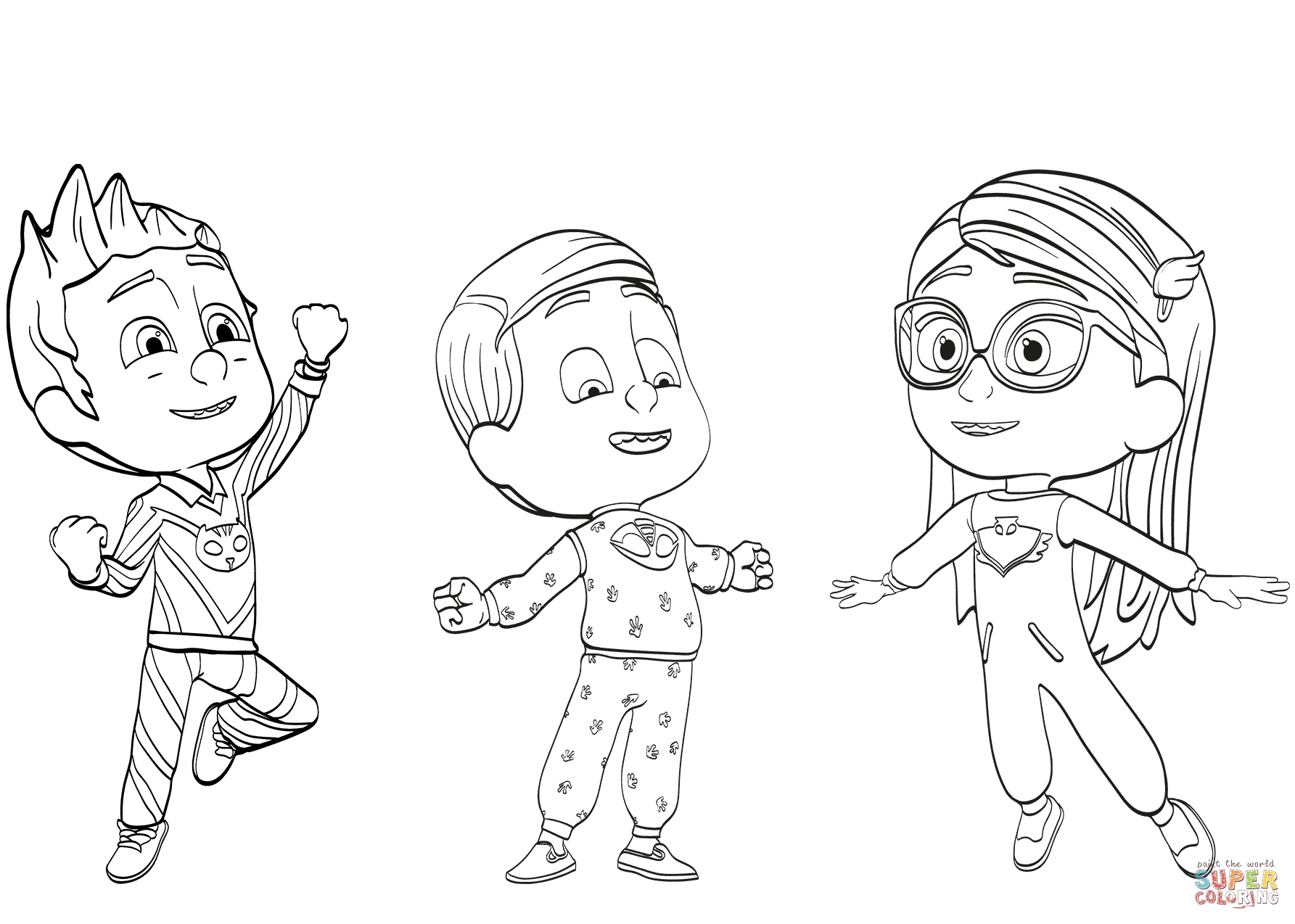 1785x1274 Pj Masks Coloring Page Printable