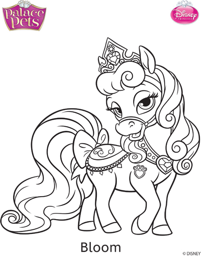 400x509 Princess Palace Pets Bloom Coloring Page