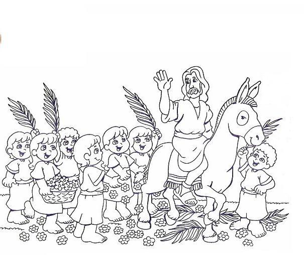 605x508 Palm Sunday Coloring Page