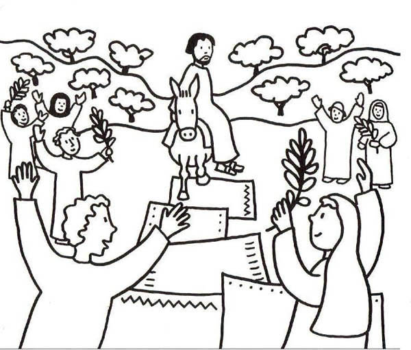 600x511 Palm Sunday Coloring Pages Educational Coloring Pages
