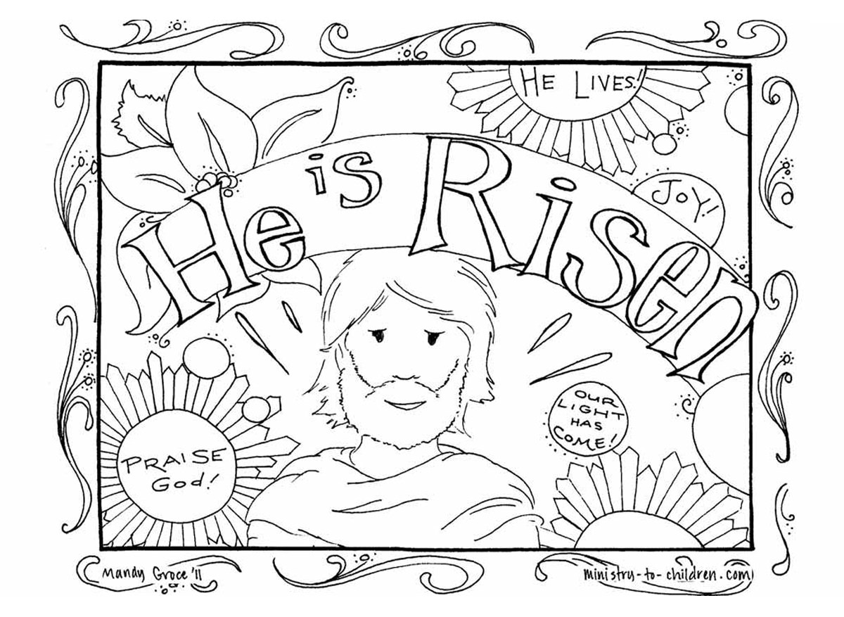 1200x877 Religious Easter Coloring Pages Free Activity Printables Inside