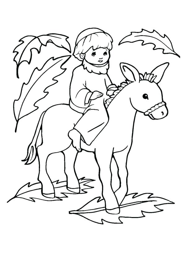 600x832 Palm Sunday Coloring Page Palm Coloring Pages Free Enchanting