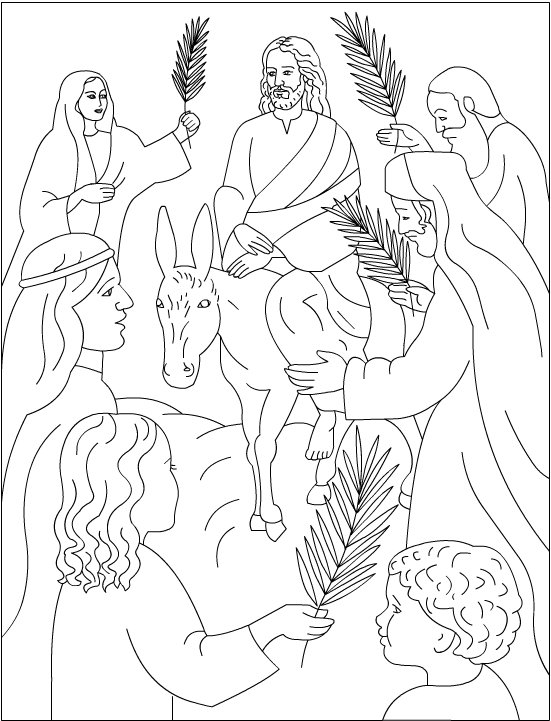 551x721 Palm Sunday Coloring Pages
