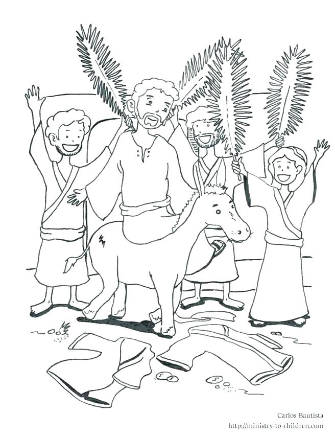 656x855 Palm Sunday Coloring Pages