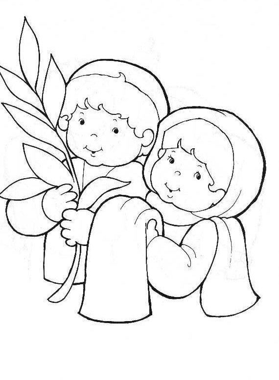 570x774 Palm Sunday Coloring Page