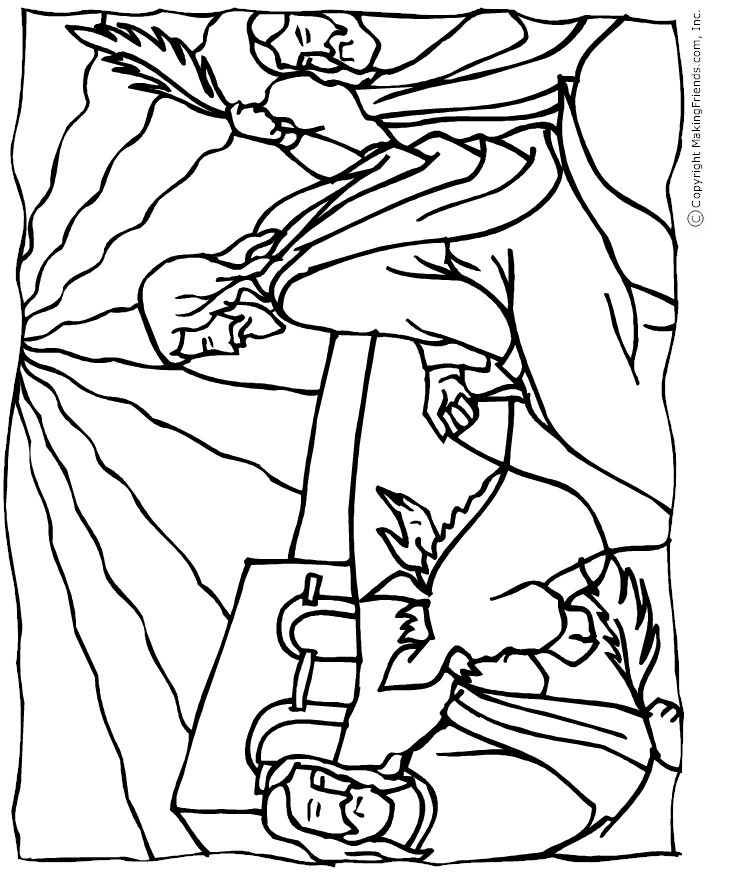 751x873 Jesus Palm Sunday Coloring Page