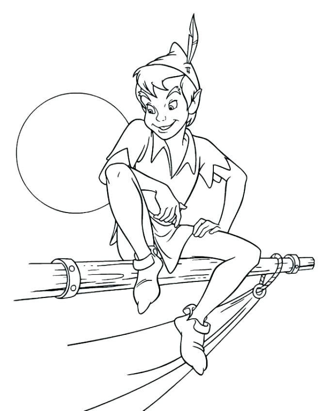 660x847 Peter Pan Coloring Pages Free Print Page Printable Colouring