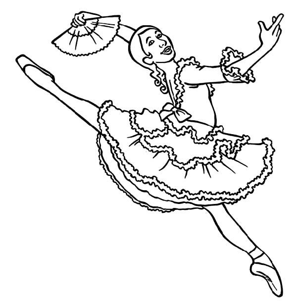 600x608 Professional Ballerina Coloring Page Color Luna