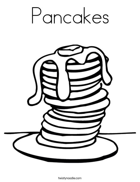 468x605 Pancakes Coloring Page