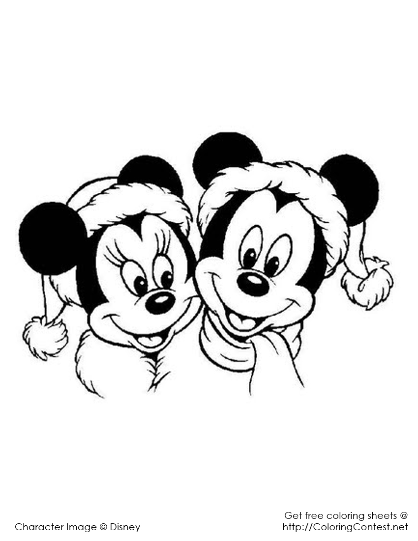 850x1100 Love Mickey Mouse Christmas Coloring Pages