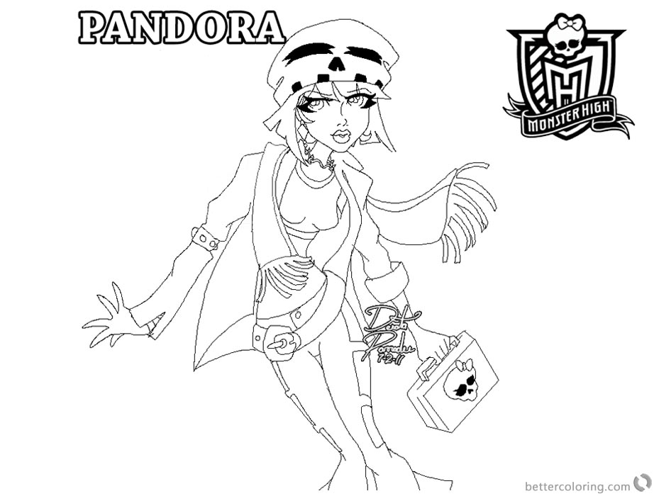922x700 Monster High Coloring Pages Pandora