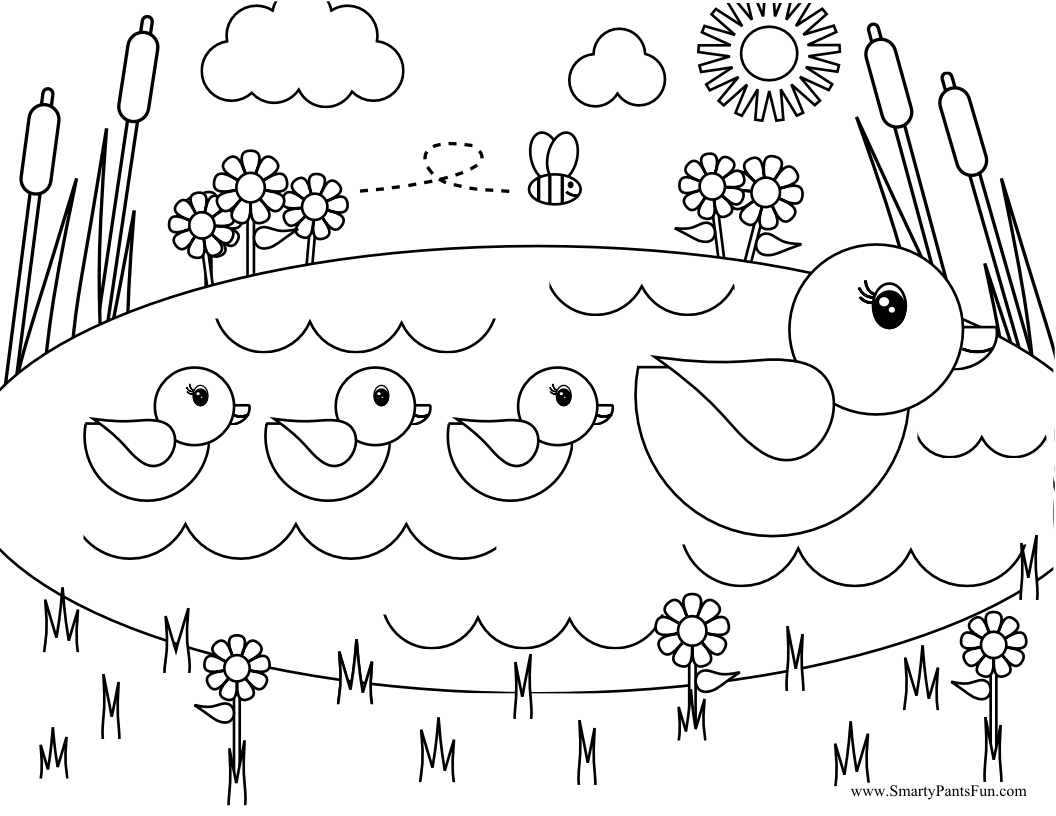 1056x816 Duck Coloring Pages Wecoloringpage Cute Baby Page Animal Donald