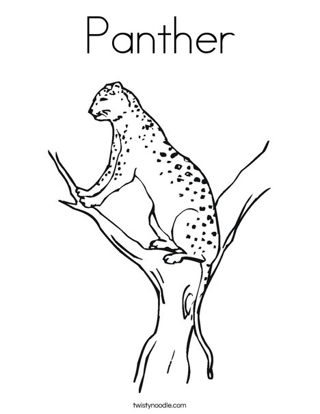 468x605 Panther Coloring Page