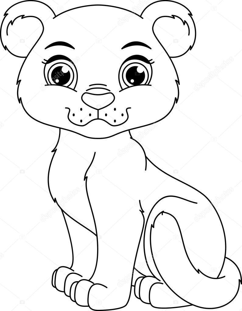 795x1024 Panther Coloring Page Stock Vector Malyaka Panther