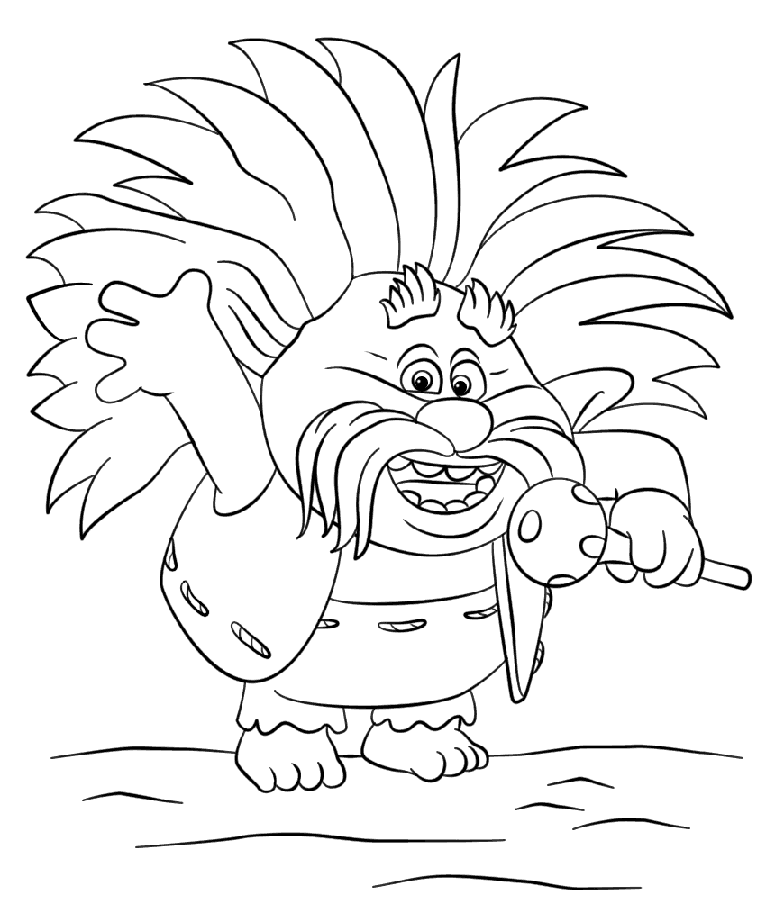 860x1024 Papa Troll King Peppy From Trolls Coloring Page