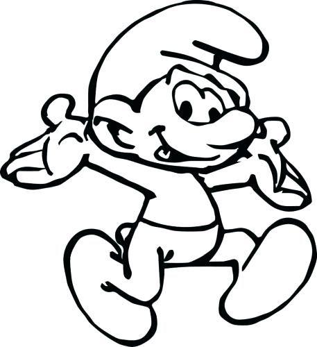 457x500 Smurf Coloring Page Medium Size Of Smurf Coloring Pages Happy Page