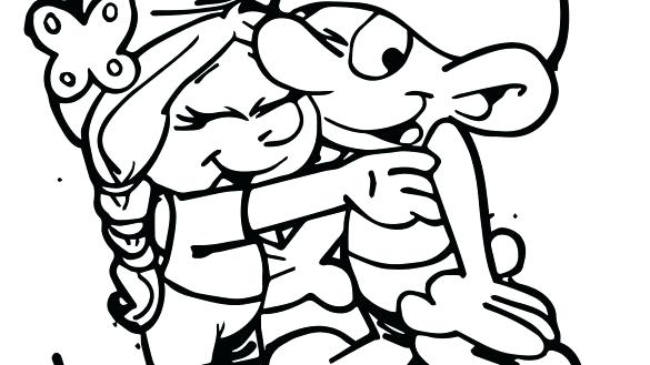 585x329 Smurf Coloring Pages Smurf Coloring Pages Funny Smurfs For Kids