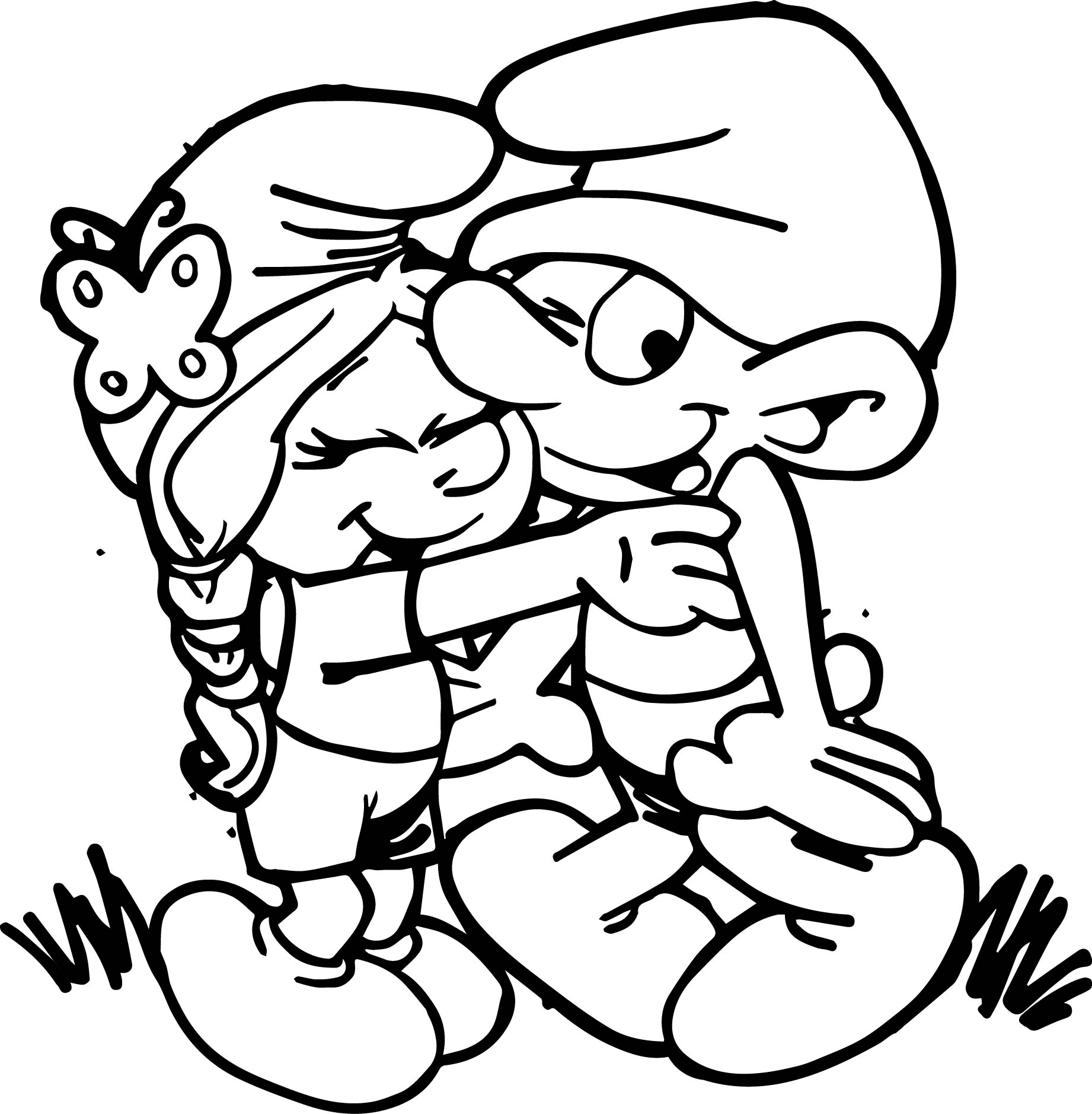 1842x1878 Smurfs Coloring Page Papa Smurf From The Kids Play For Pages