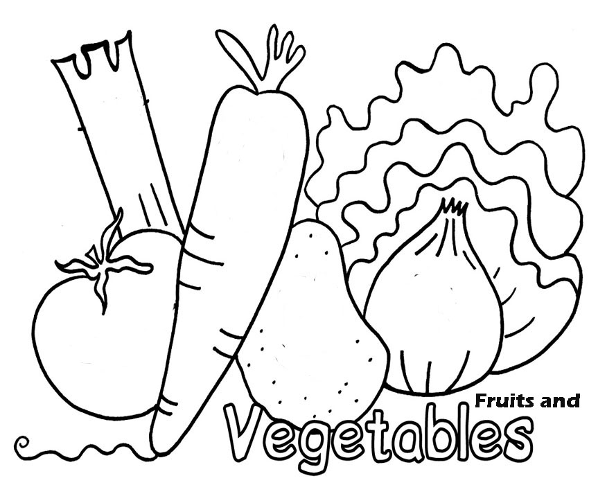 850x700 Coloring Pages Of Fresh Fruit And Vegetables