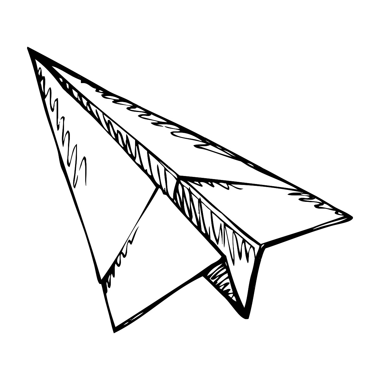 1235x1235 Paper Airplane Drawing Printable Image Illustration Sketch