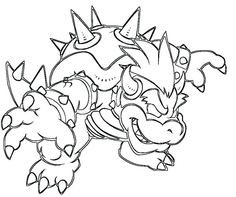 800x667 Bowser Jr Coloring Pages Coloring Page Paper Bowser Jr Coloring