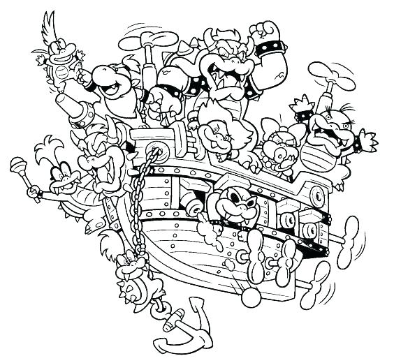 564x520 Bowser Coloring Page Coloring Page Coloring Page Jr Coloring Pages