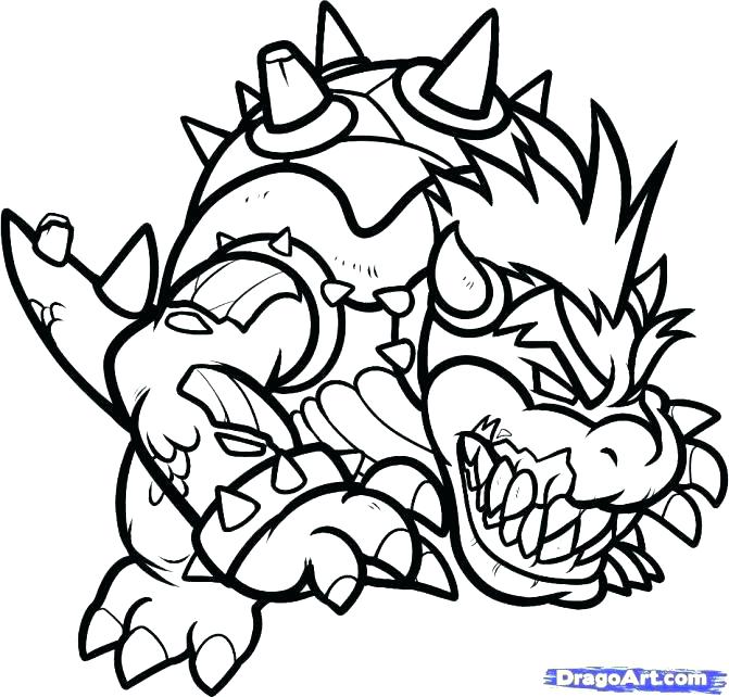 671x642 Paper Bowser Coloring Pages Coloring Page Cat Coloring Page Paper