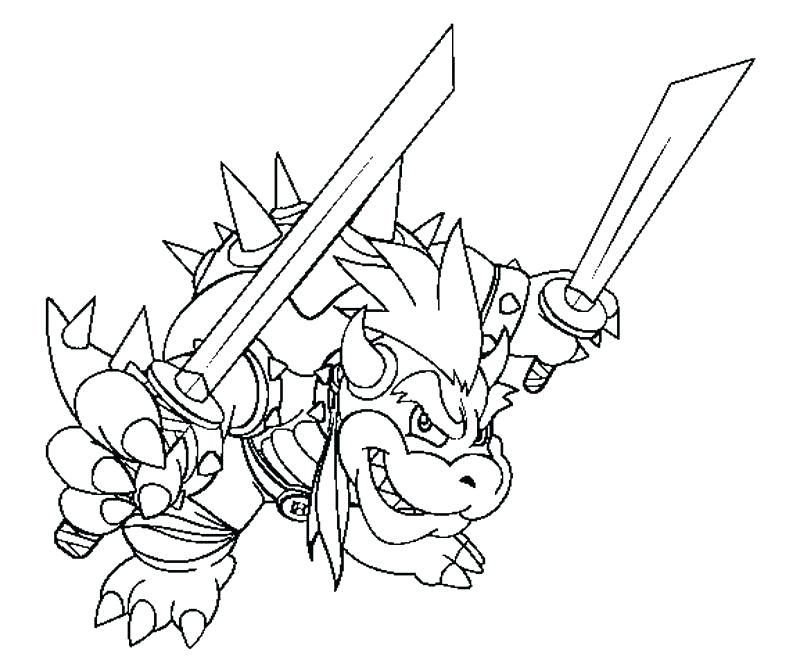 800x667 Paper Bowser Coloring Pages Page Super
