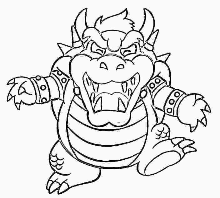 704x636 Bowser Coloring Pages