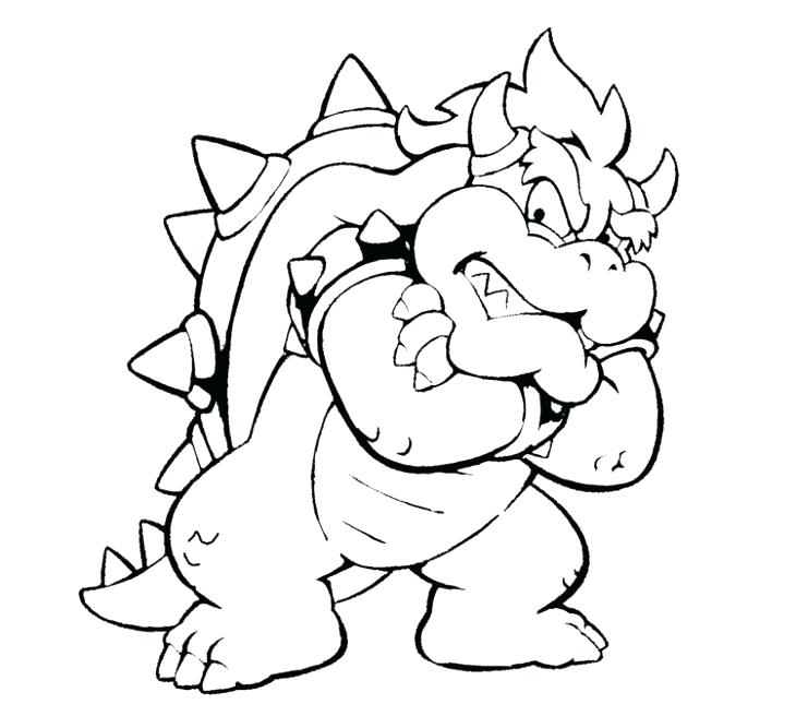 730x667 Bowser Coloring Pages