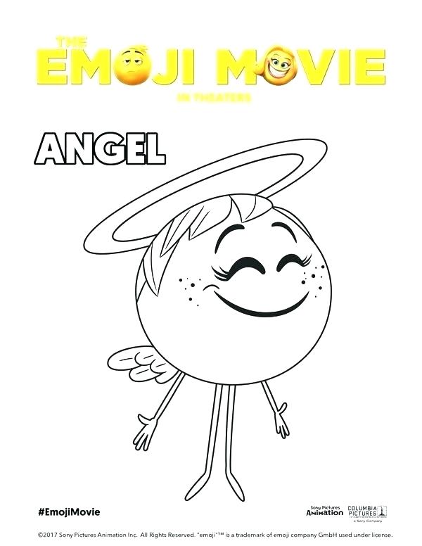 600x776 Angel Coloring Pages For Preschool Cat Emoji Coloring Pages Plus