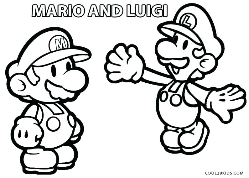795x568 Paper Mario And Luigi Coloring Pages
