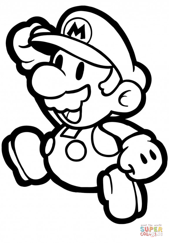 580x834 Colorings Paper Mario Coloring Page Free Printable Coloring Pages