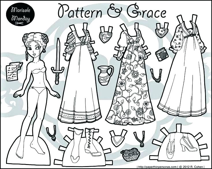 735x587 Paper Dolls Coloring Pages Doll Coloring Paper Doll Coloring Pages